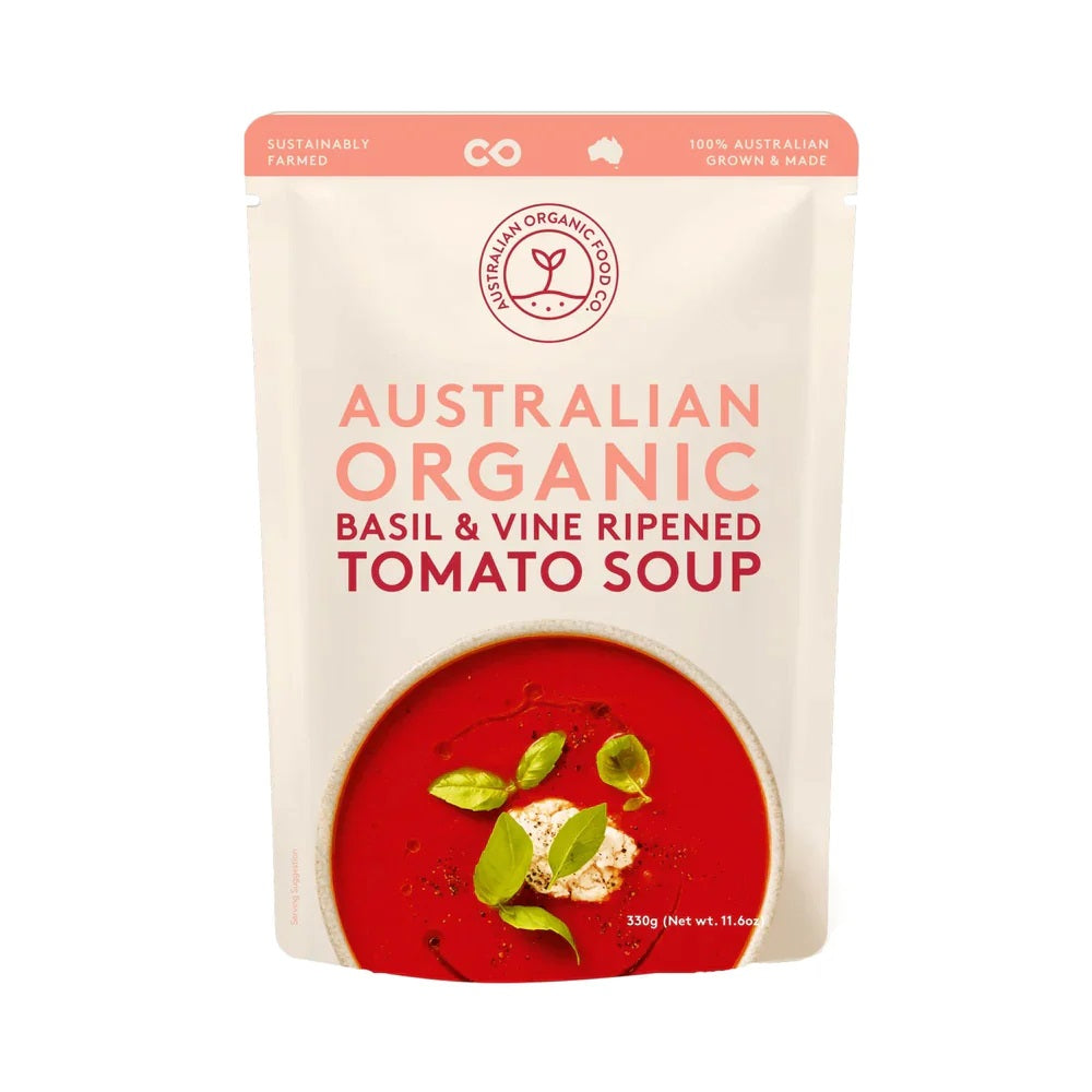 Australian Organic Food Co Tomato & Basil Soup330g