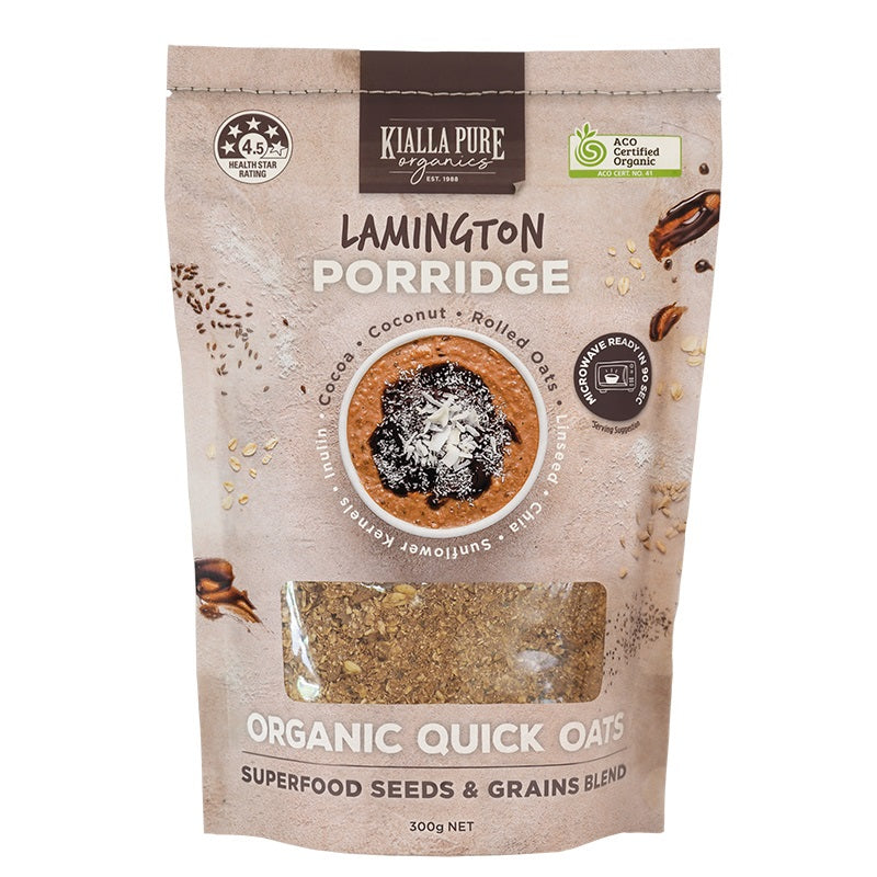 Kialla Organic Quick Oat Lamington 300g