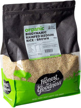 Honest to Goodness Biodynamic Rain Fed Medium Grain Rice, Brown, 5kg