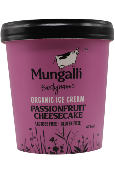 Mungalli Organic Passionfruit CheeseCake Ice Cream 475ml