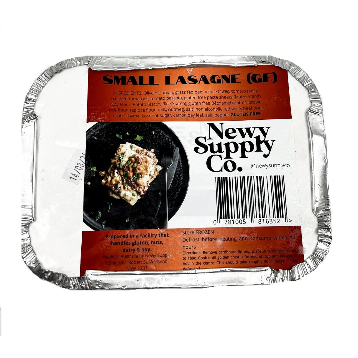 Newy Supply Co Lasagne Small 1kg