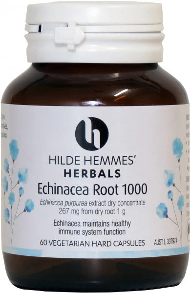 Hilde Hemmes Herbals Echinacea Root 1000mg 60 Capsules