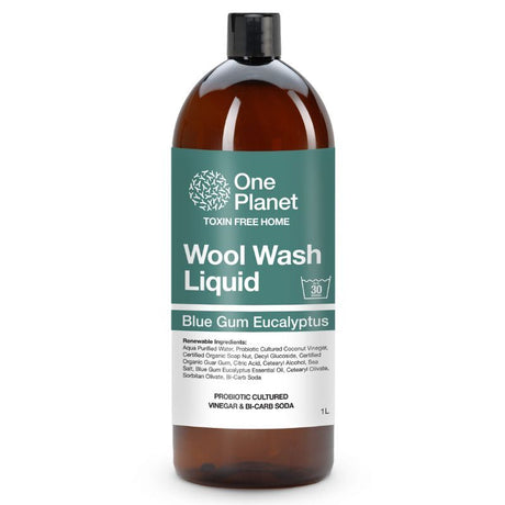 One Planet Wool Wash Liquid Blue Gum Eucalyptus 1L