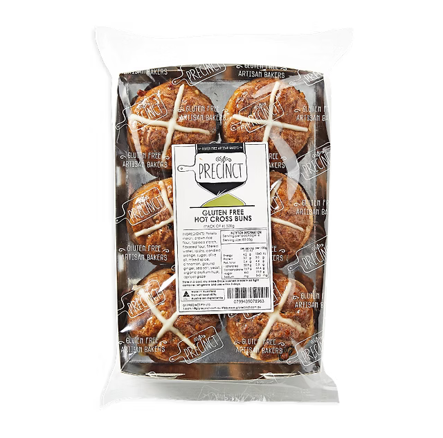 GF Precinct Chocolate Hot Cross Buns 6Pk