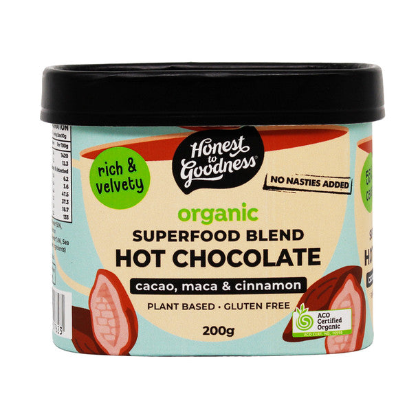 Honest to Goodness Organic Hot Chocolate - Superfood Blend 200g