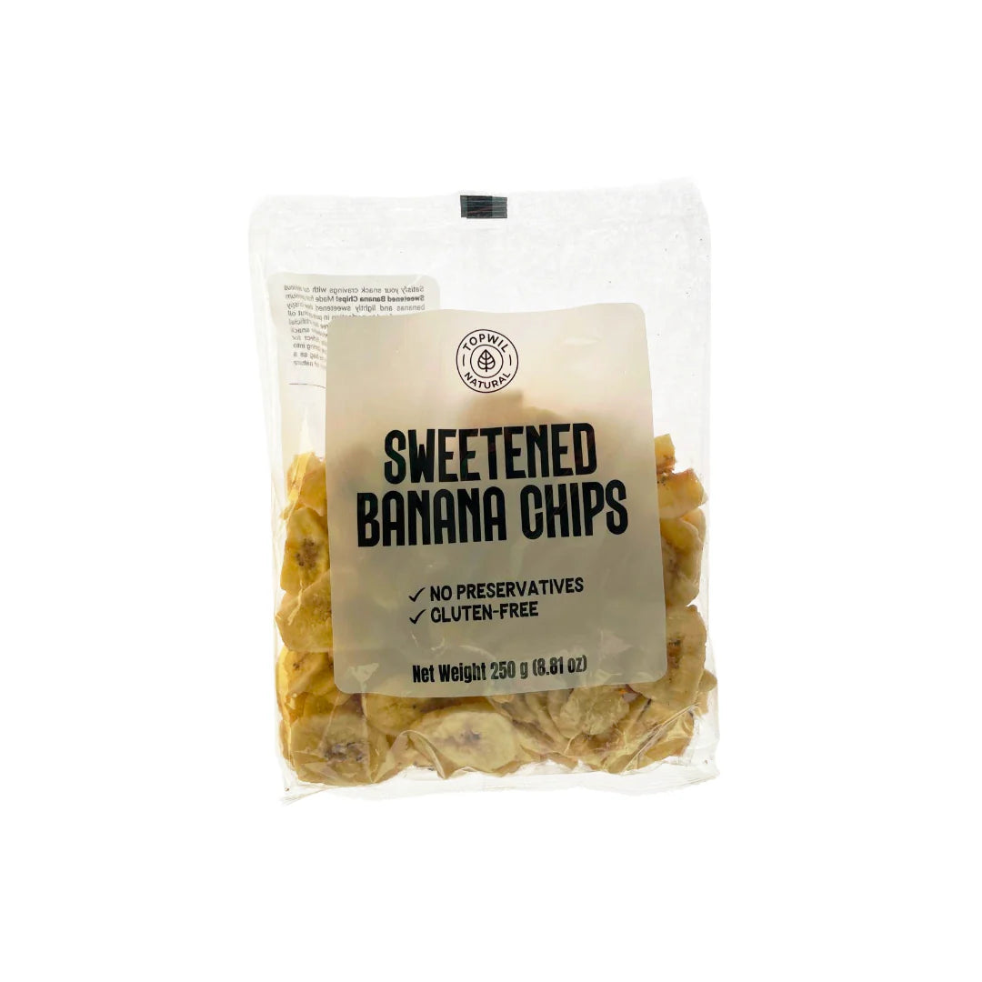 Topwil Organic Sweetened Banana Chips 250g