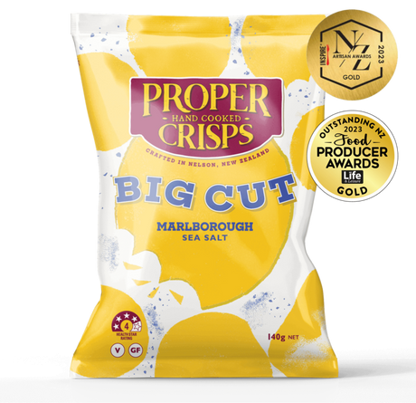 Proper Crisps Big Cut Marlborough Sea Salt 140g