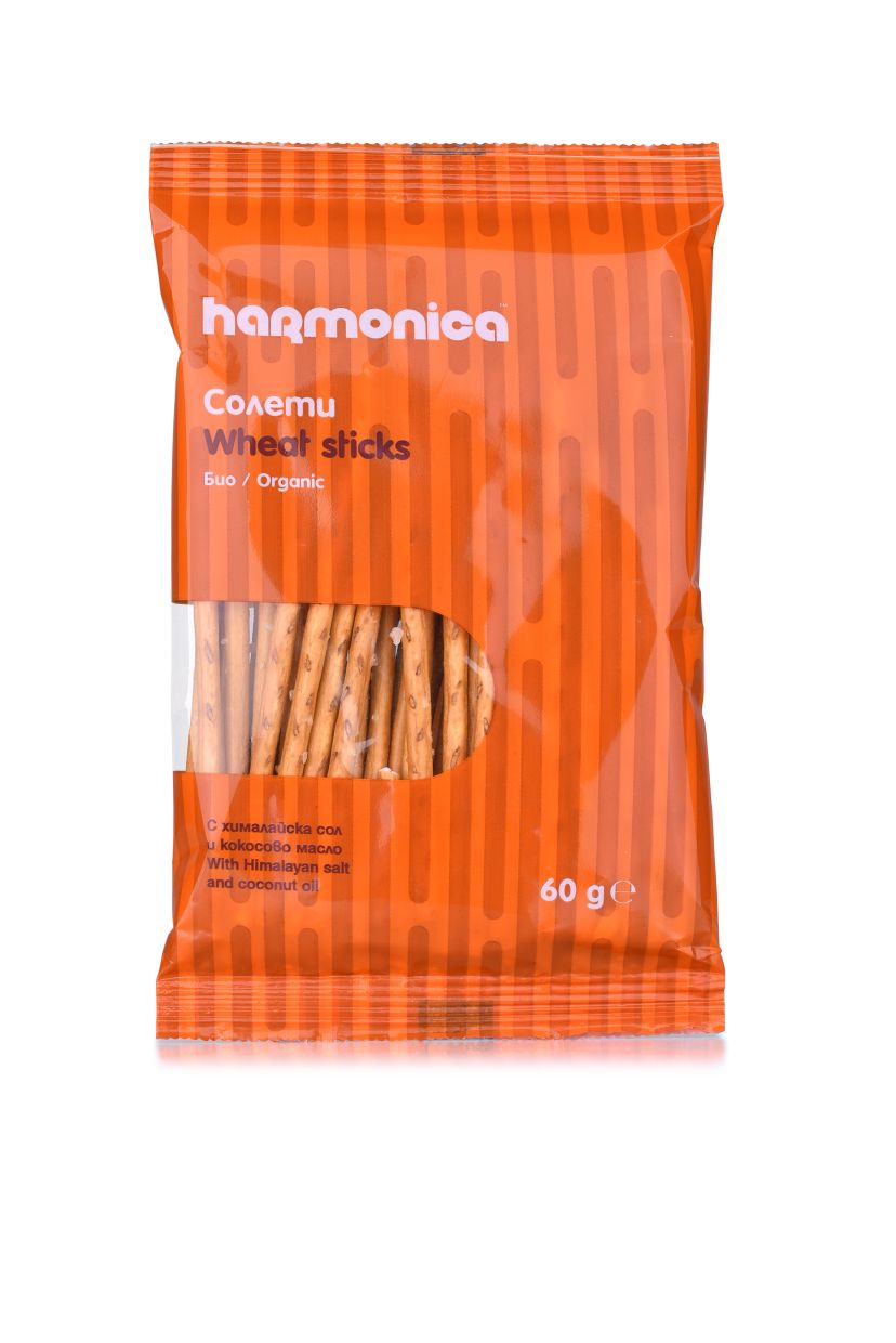 Harmonica Organic Wheat Pretzel Sticks 60g