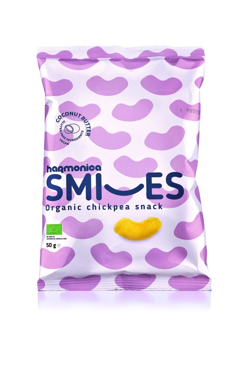 Harmonica Organic Chickpea Smiles with Coco Butter 50g