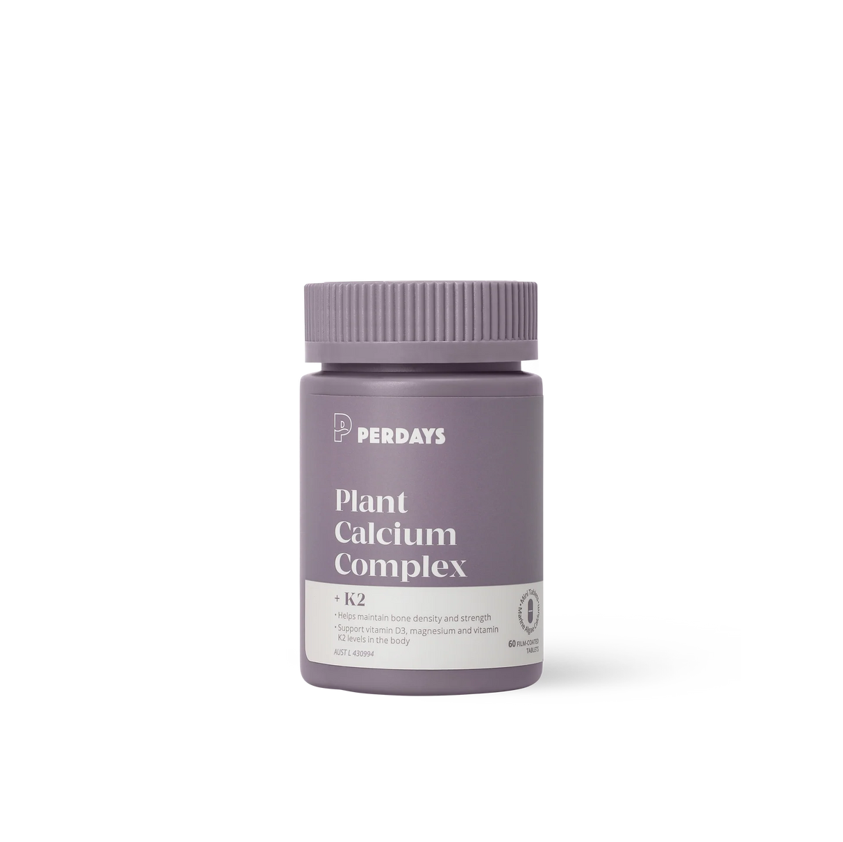 Perdays Plant Calcium & Vitamin K2 60 Tablets