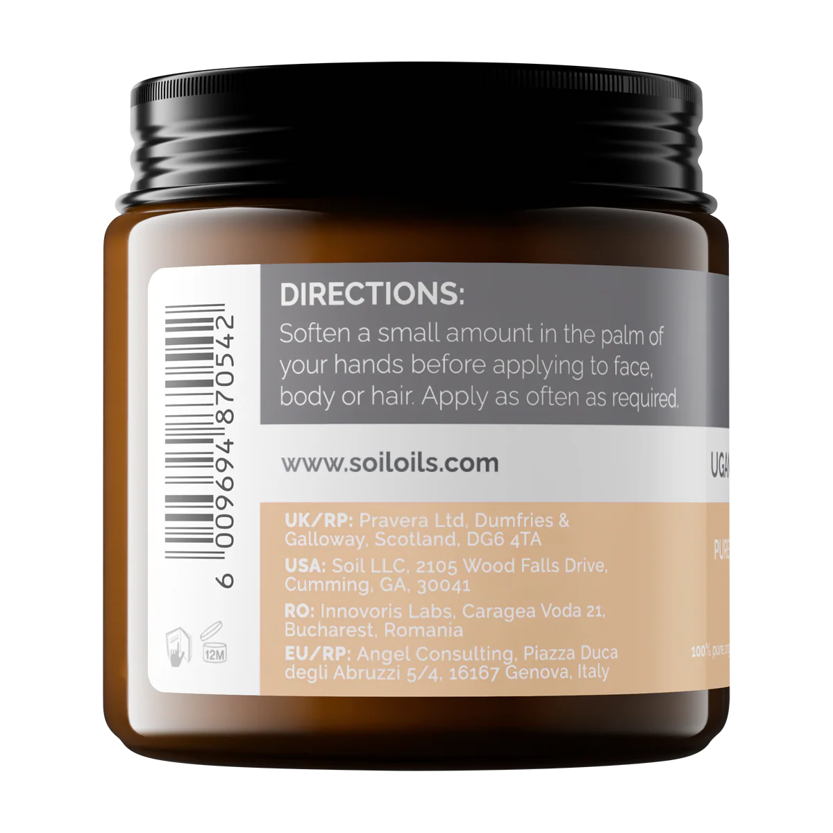 Soil Organic Shea Butter 100ml