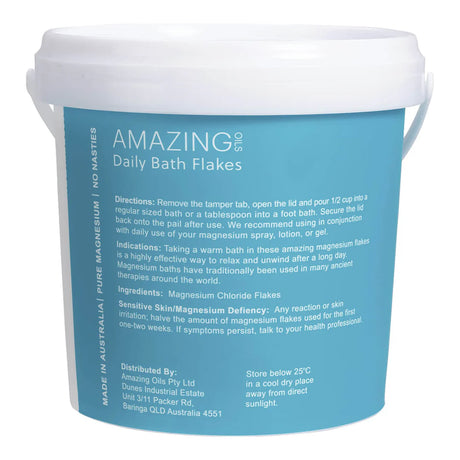 Amazing Oils Pure Magnesium Chloride Daily Bath Flakes 5Kg