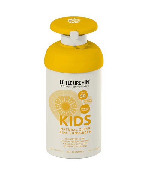 Little Urchin Kids Natural Clear Zinc Sunscreen Spf50 300g