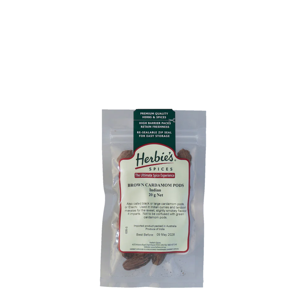 Herbies Brown Indian Cardamon 20g
