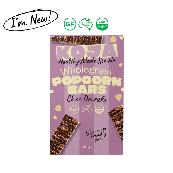 Koja Choc Drizzle Wholegrain Popcorn Bar 110g