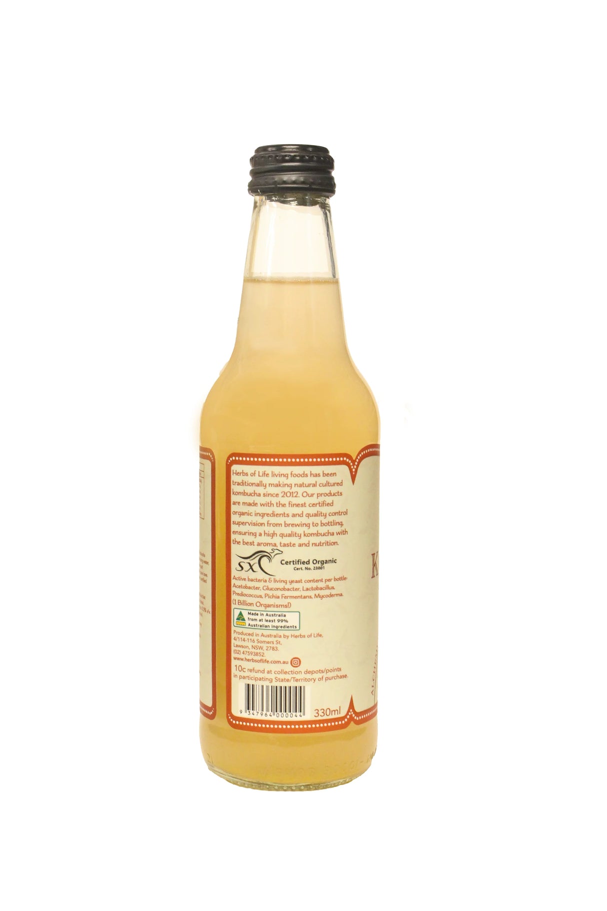 Herbs of Life Organic Raw Kombucha Blood Orange 330ml