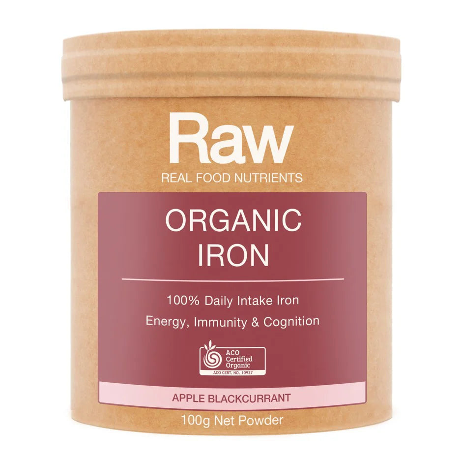 Amazonia Raw Real Food Nutrients Organic Iron Apple Blackcurrant 100g