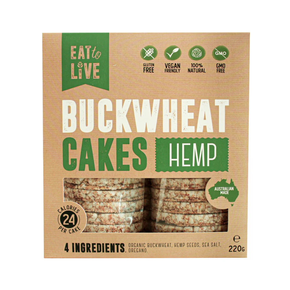 Eat To Live Buckwheat Cakes with Hemp 220g