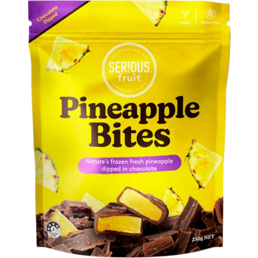 Serious Fruit Frozen Chocolate Pineapple Bites 250g