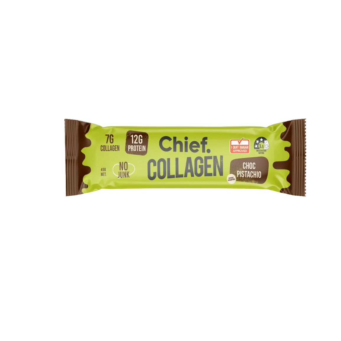 Chief Collagen Choc Pistachio Bar 45g