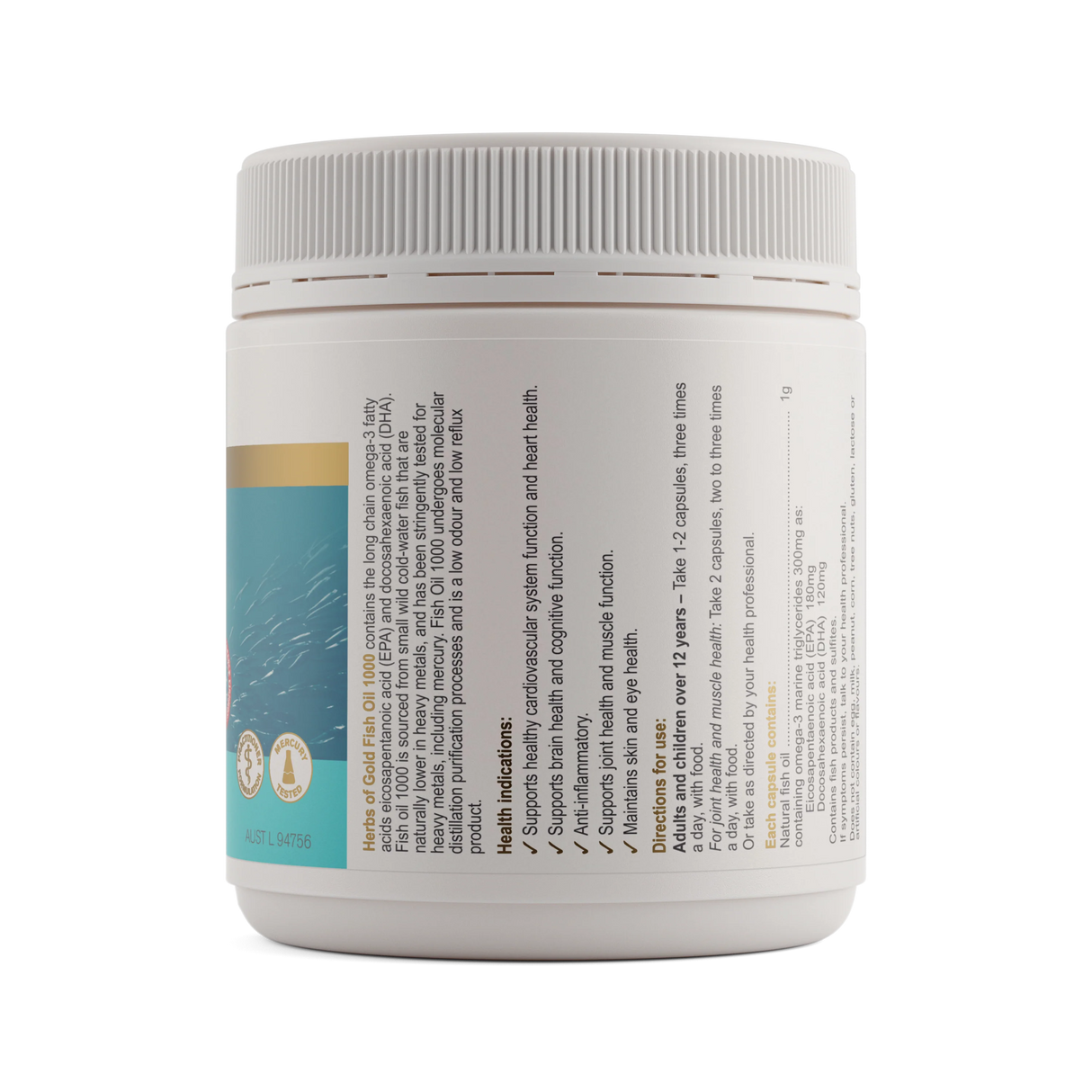Herbs of Gold Fish Oil 1000 200tb