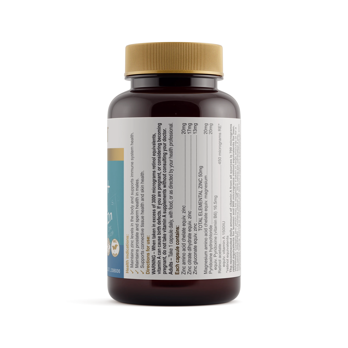 Herbs of Gold Ultra Zinc+ 60c