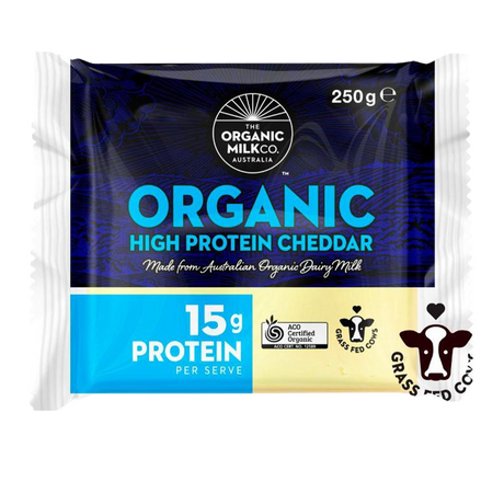 The Organic Milk Co. High Protein Cheddar Block 250g