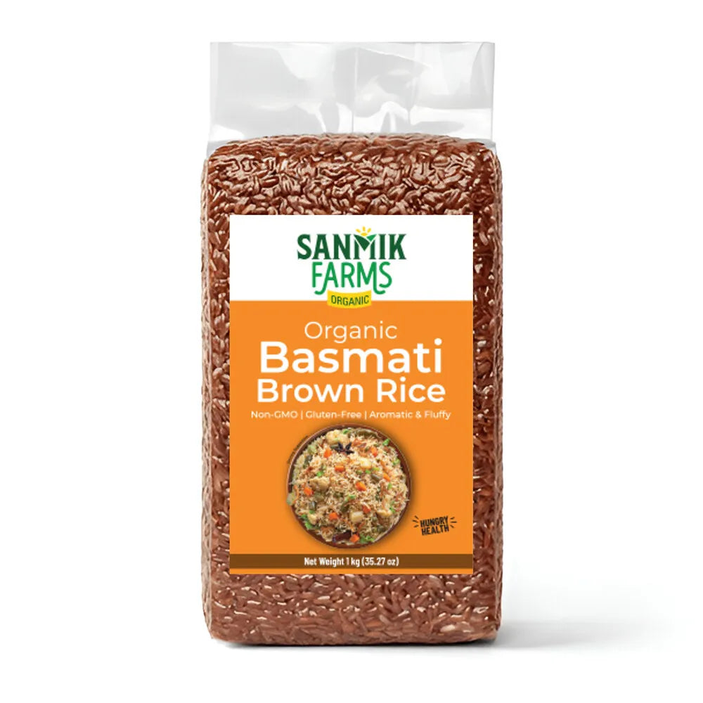 Sanmik Organic Brown Basmati Rice 1kg pack