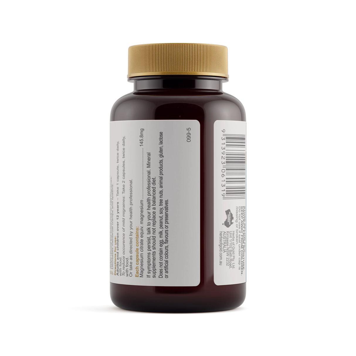 Herbs of Gold Magnesium Citrate 900 60c