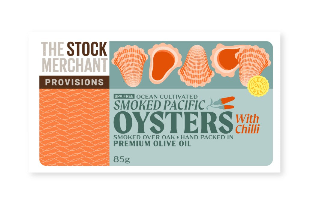 The Stock Merchant Smoked Oysters with Chilli 85g