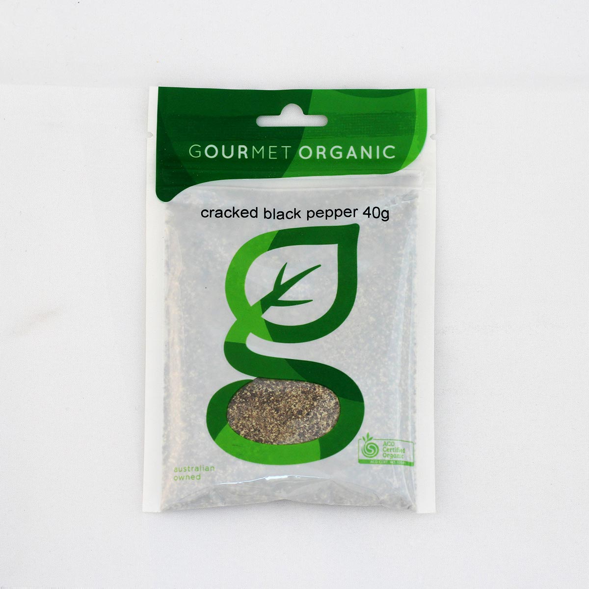 Gourmet Organic Herbs Cracked Black Pepper 40g sachet