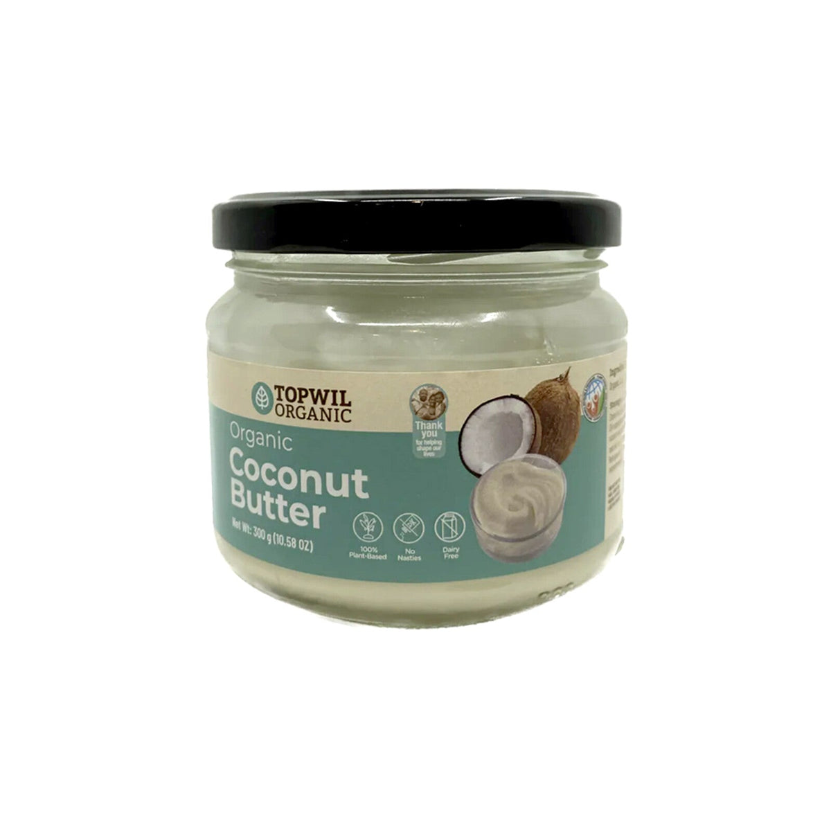 Topwil Organic Coconut Butter 300g product pack