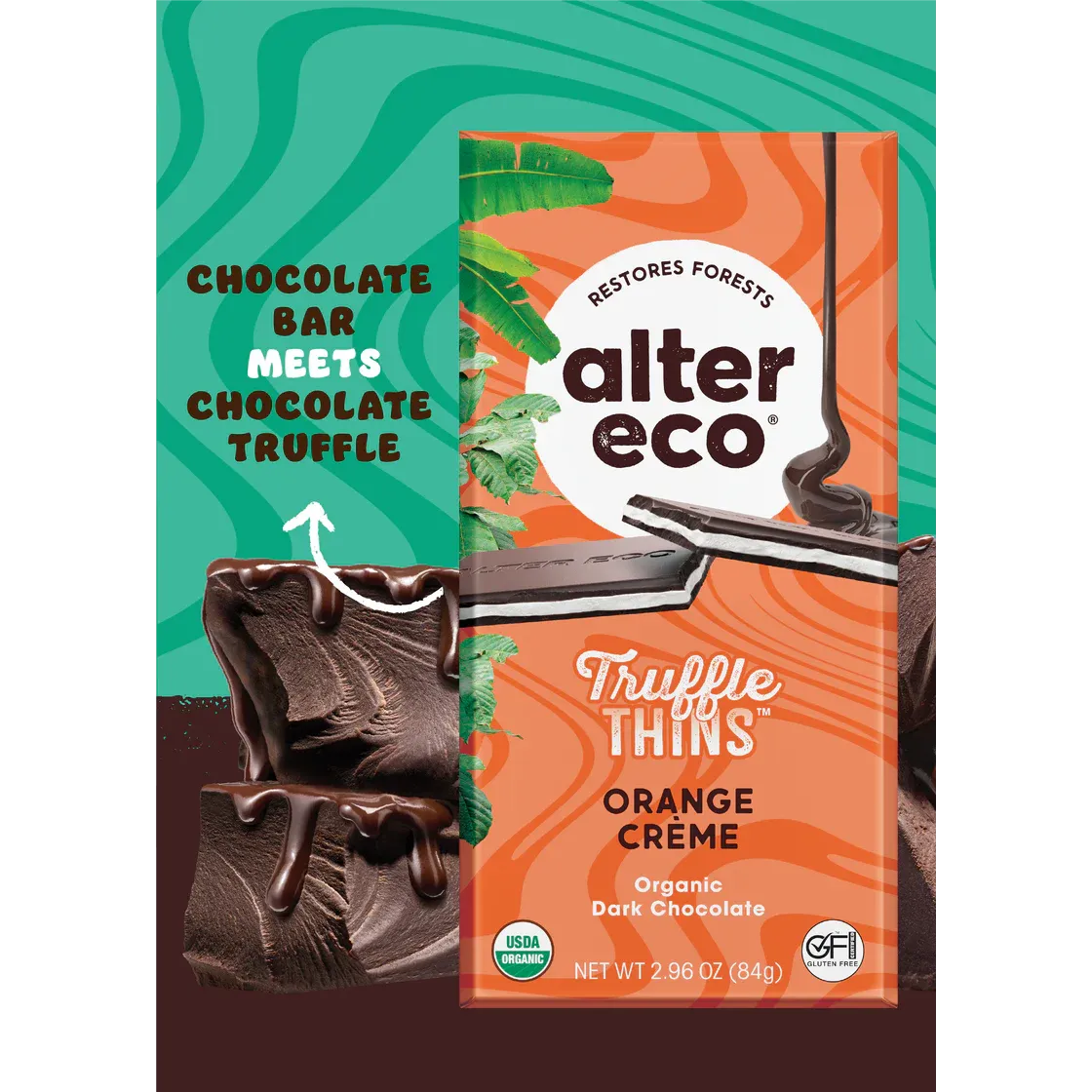 Alter Eco Orange Creme Truffle Thins 84g