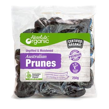 Absolute Organic Prunes Unpitted 250g