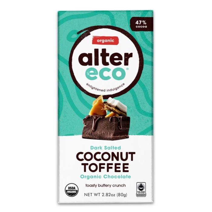 Alter Eco Dark Salted Coconut Toffee 80g