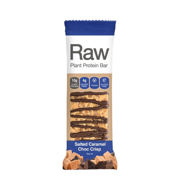 Amazonia Raw Plant Protein Bar Salted Caramel Choc Crisp 40g
