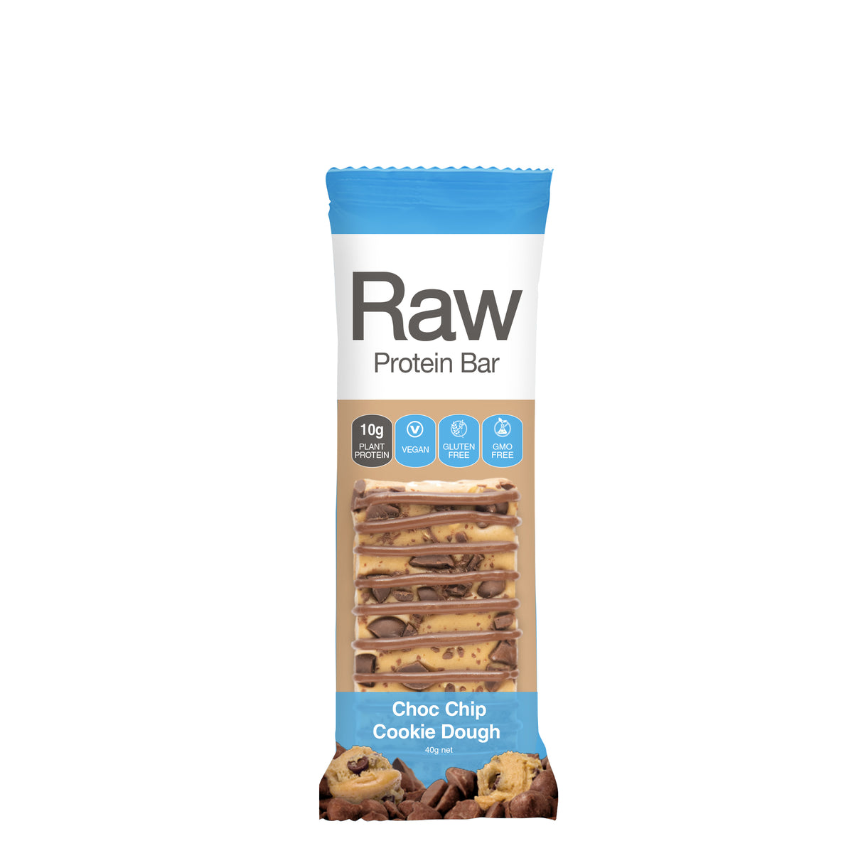 Amazonia Raw Protein Bar Choc Chip & Cookie Dough 40g