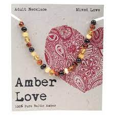 Amber Love Adult Necklace Mixed