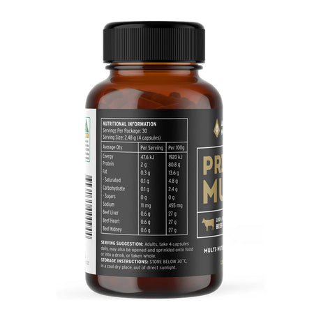 Ancestral Nutrition Primal Multi - Grass Fed Beef Organs 120c