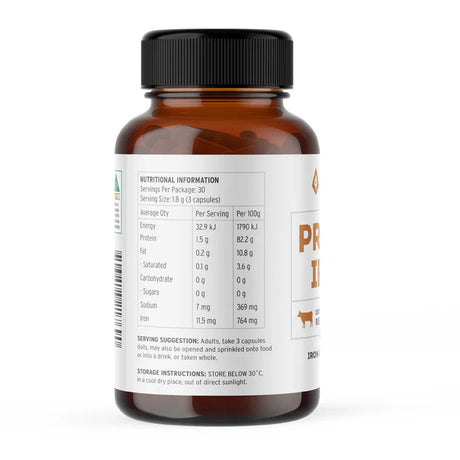 Ancestral Nutrition Primal Iron - Grass Fed Beef Spleen 90Cap