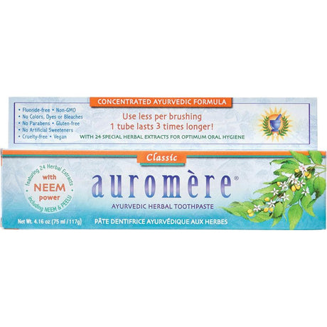 Auromere Classic Licorice Ayurvedic Toothpaste 75ml