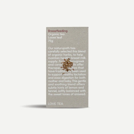 Box of Love Tea breastfeeding organic tea on a white background