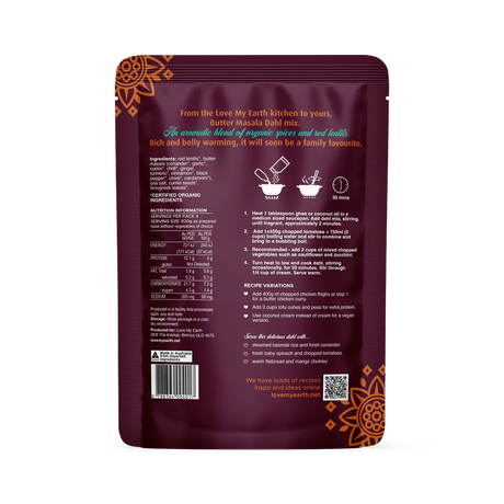Love My Earth Organic Dahl Mix Butter Masala 50g