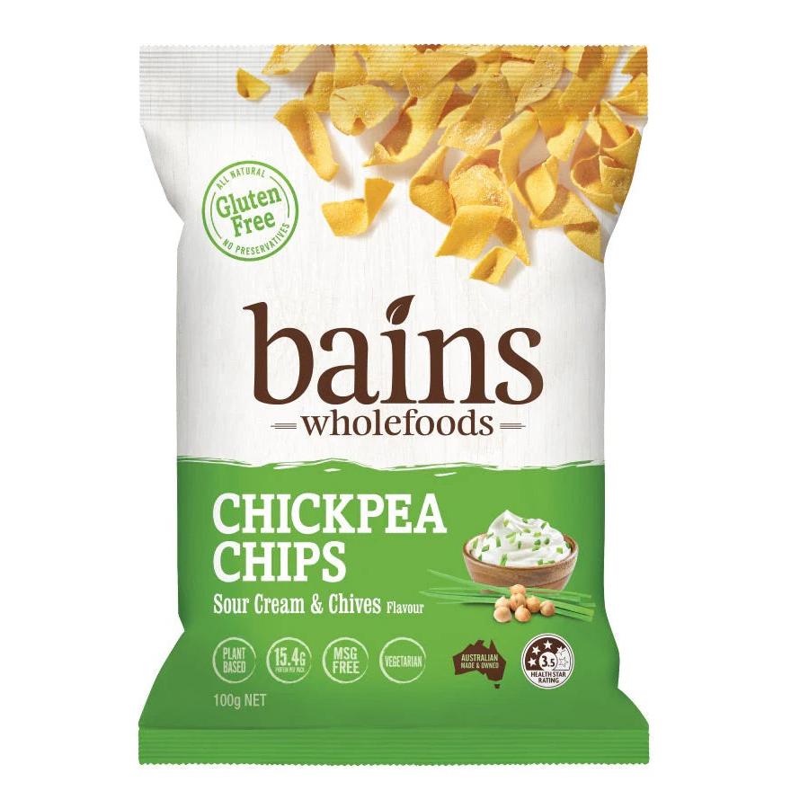 Bains Chickpea Chips Sour Cream 100g