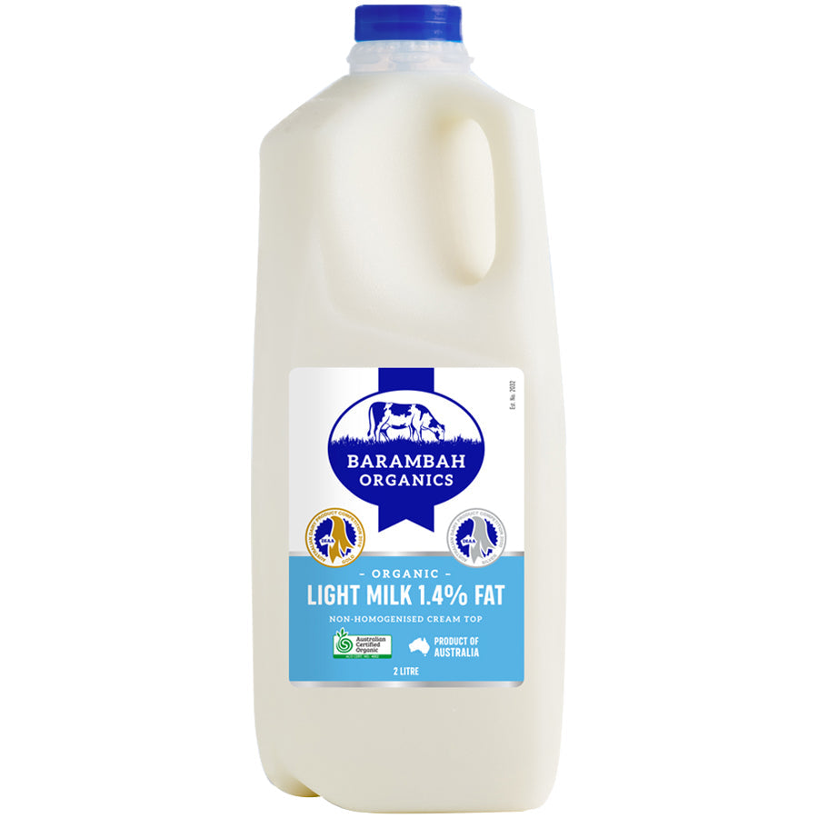 Barambah Light Milk 1.4% Fat 2L