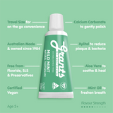 Grants of Australia Mild Mint Natural Toothpaste Fluoride Free Travel Size 25g