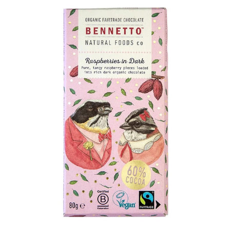 Bennetto Dark Choc Rasp 80g
