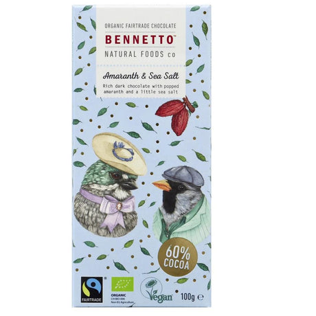 Bennetto Dark Chocolate Amaranth Sea Salt 100g