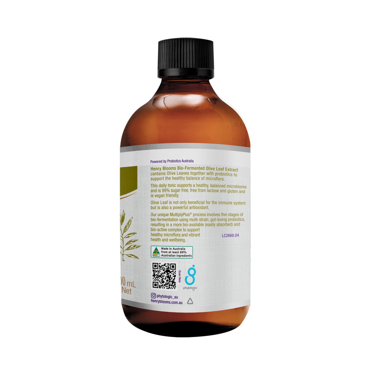 Henryblooms Bio-Fermented Olive Leaf Extract 500 mL