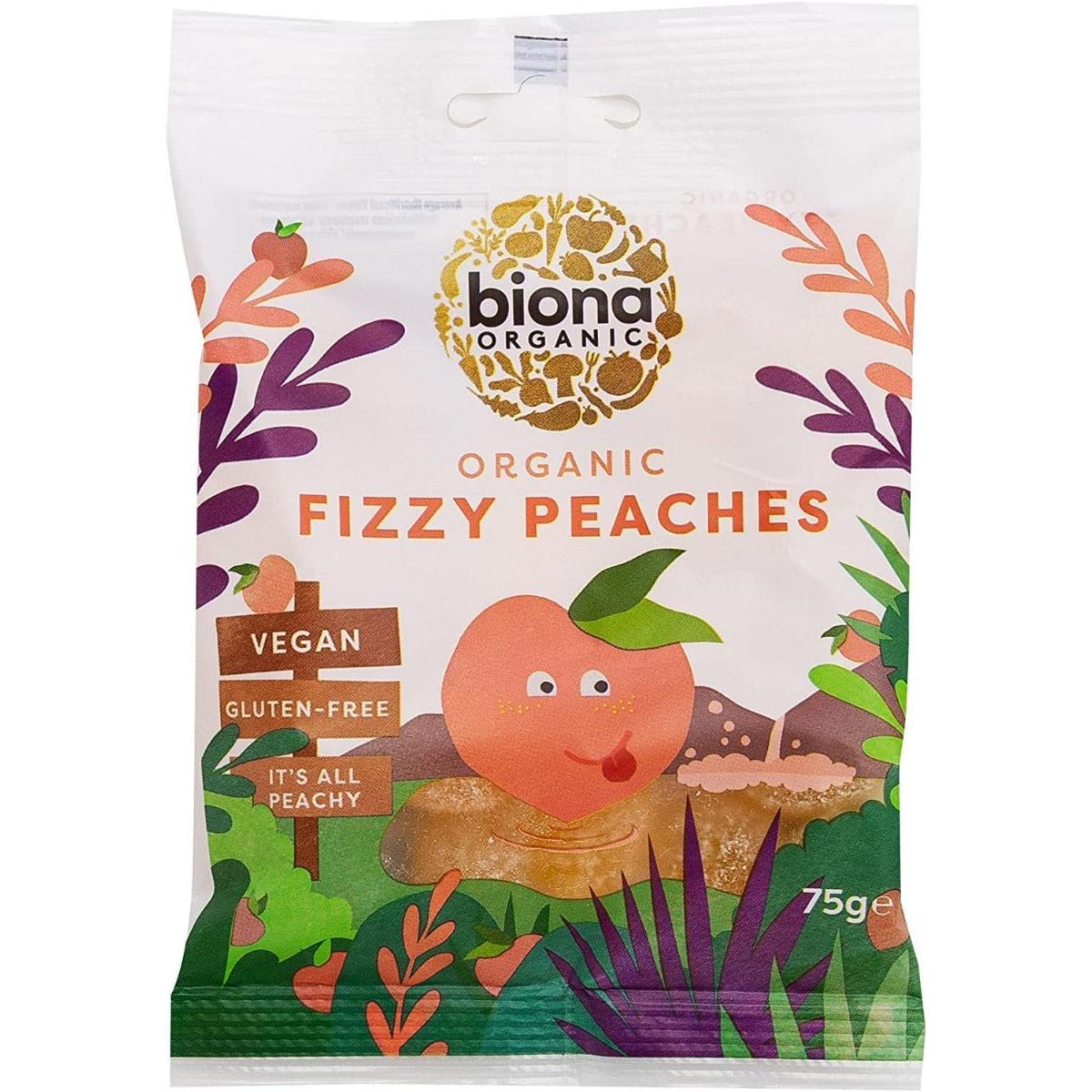 Biona Fizzy Peaches 75g